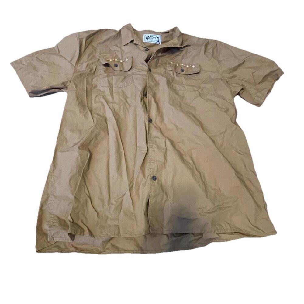 Howler Brothers Mens XXL Shores Club Shirt Duck Brown Button Up Camp Collar‎ H93